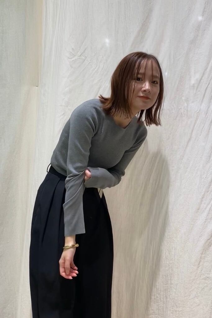 TODAYFUL Cropped Smooth Knit クロップドスムースニット Gray | planet3rd