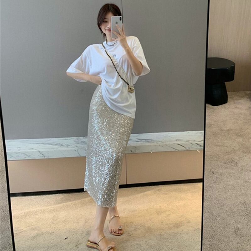 プリントTシャツ トップス ハイウェストウェストスカート ハンチェンe43746780580