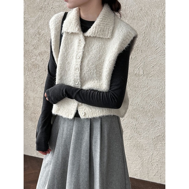 【ニット】 ベスト レディース おしゃれ 冬 大人 可愛い トップス シャツ ブラウス 韓国 ブラウス 春 秋 冬 20代 30代 40代 50代 シンプル オフィス レディース フォーマル 体型カバー きれいめ グレー ブラウン 茶色 ベージュ ミルクティー