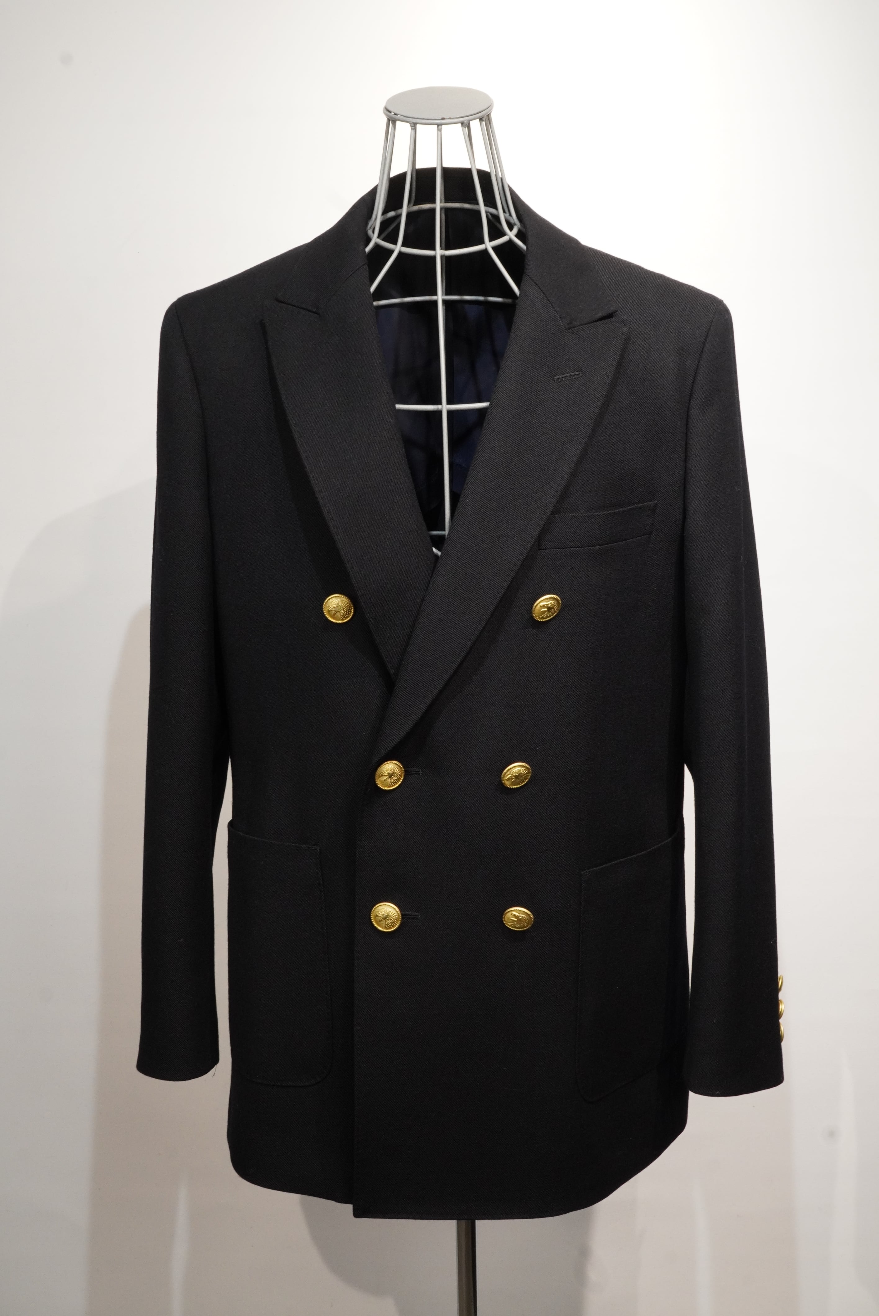 KONNO / 正統型 ''弍式'' 鬼ギャバ 濃紺 Double Navy Blazer KONNO / 正統型 ''弍式'' 鬼ギャバ 濃紺 Double Navy Blazer