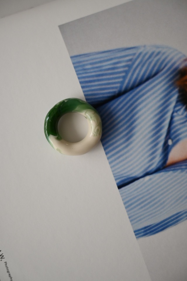 ［hot］matcha latte ring 【cafe jewelry】