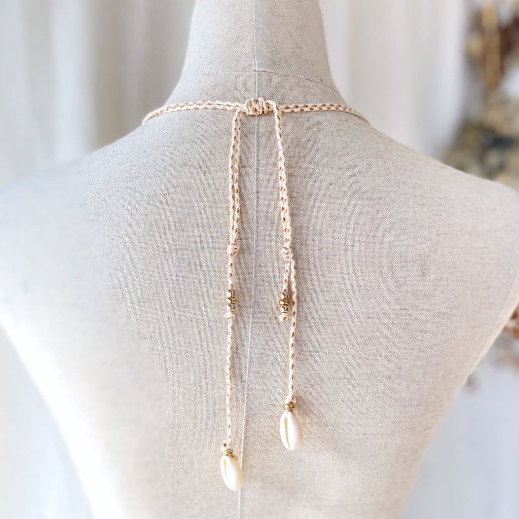 Shell Necklace 子安貝 シェル ネックレス ナチュラル GOLD×NATURAL | Amra