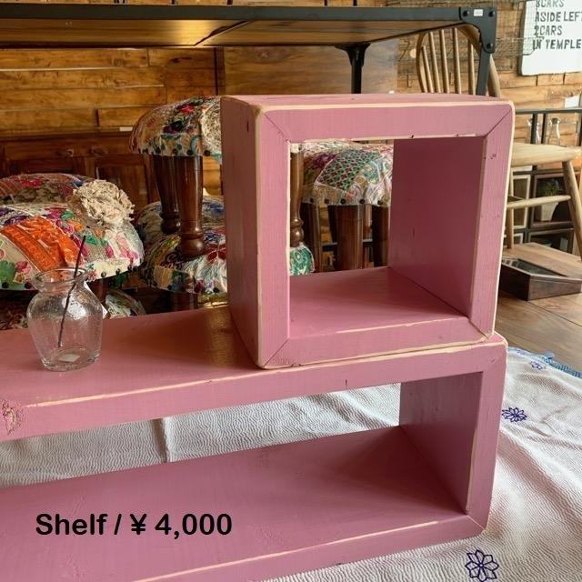 TOPANGA Furniture　カラフルウッドボックス　Sサイズ/ピンク