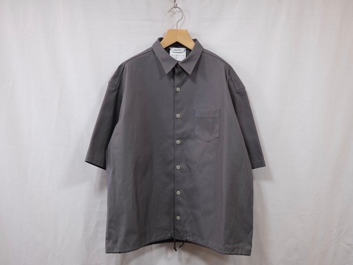 DIGAWEL”CANVAS S/S BIG SHIRT GRAY’
