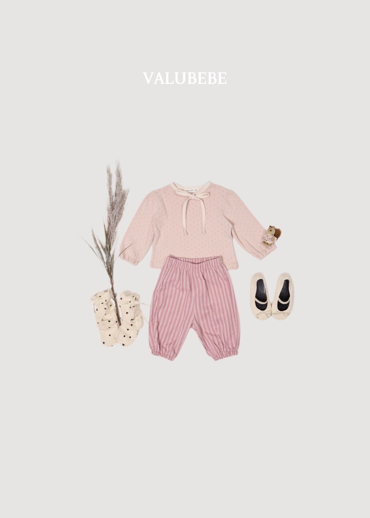 送料無料【予約】/ autumnエンボパンツ（ストライプ） /valubebe