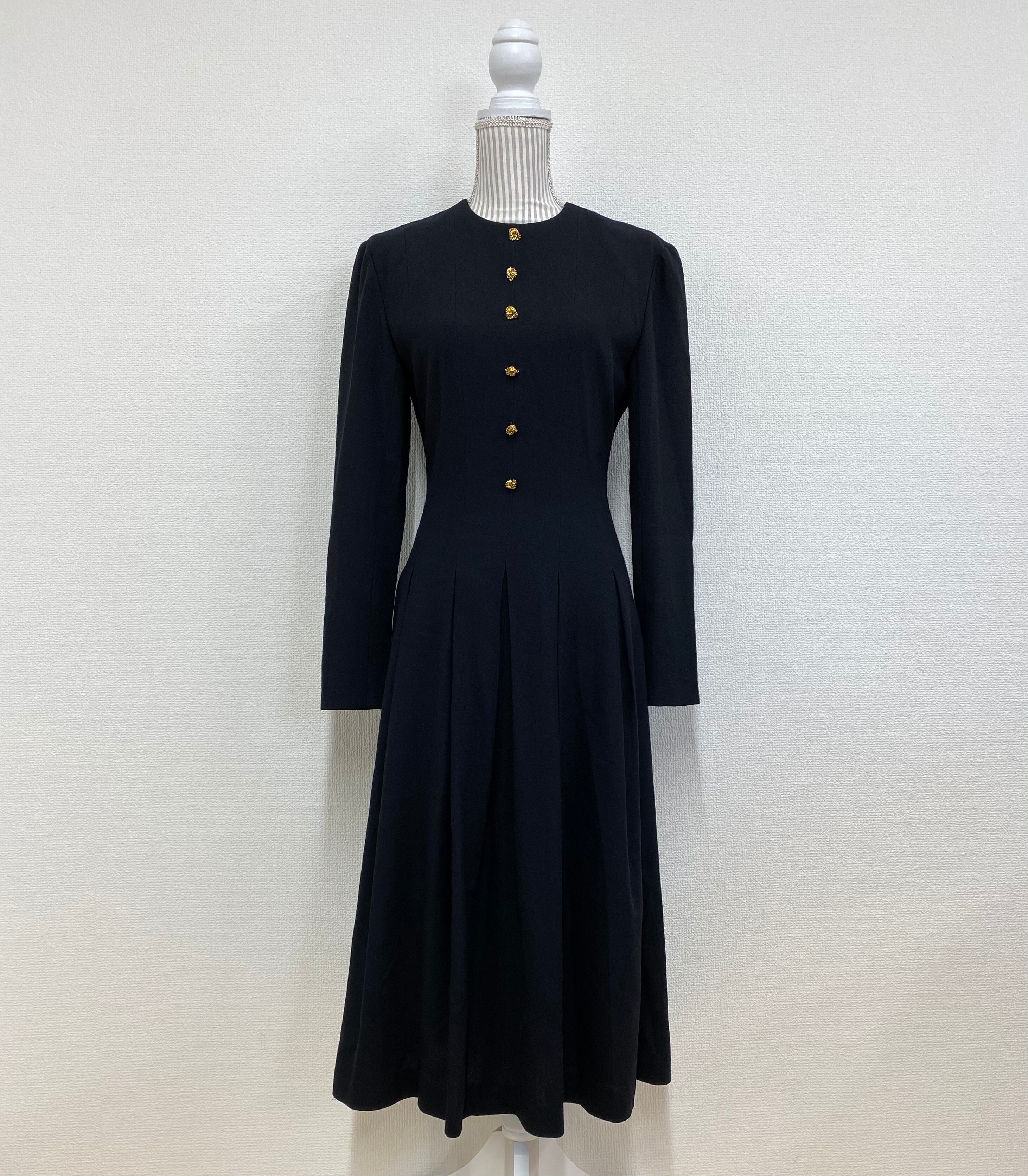 wool georgette flare dress