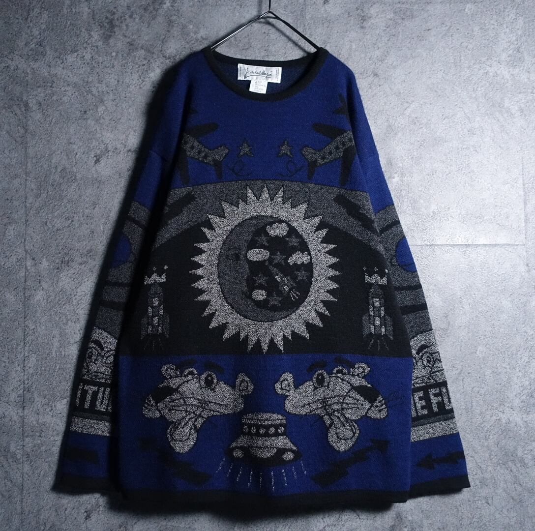 90s EURO “Castelbajac” Pink Panther Design Knit