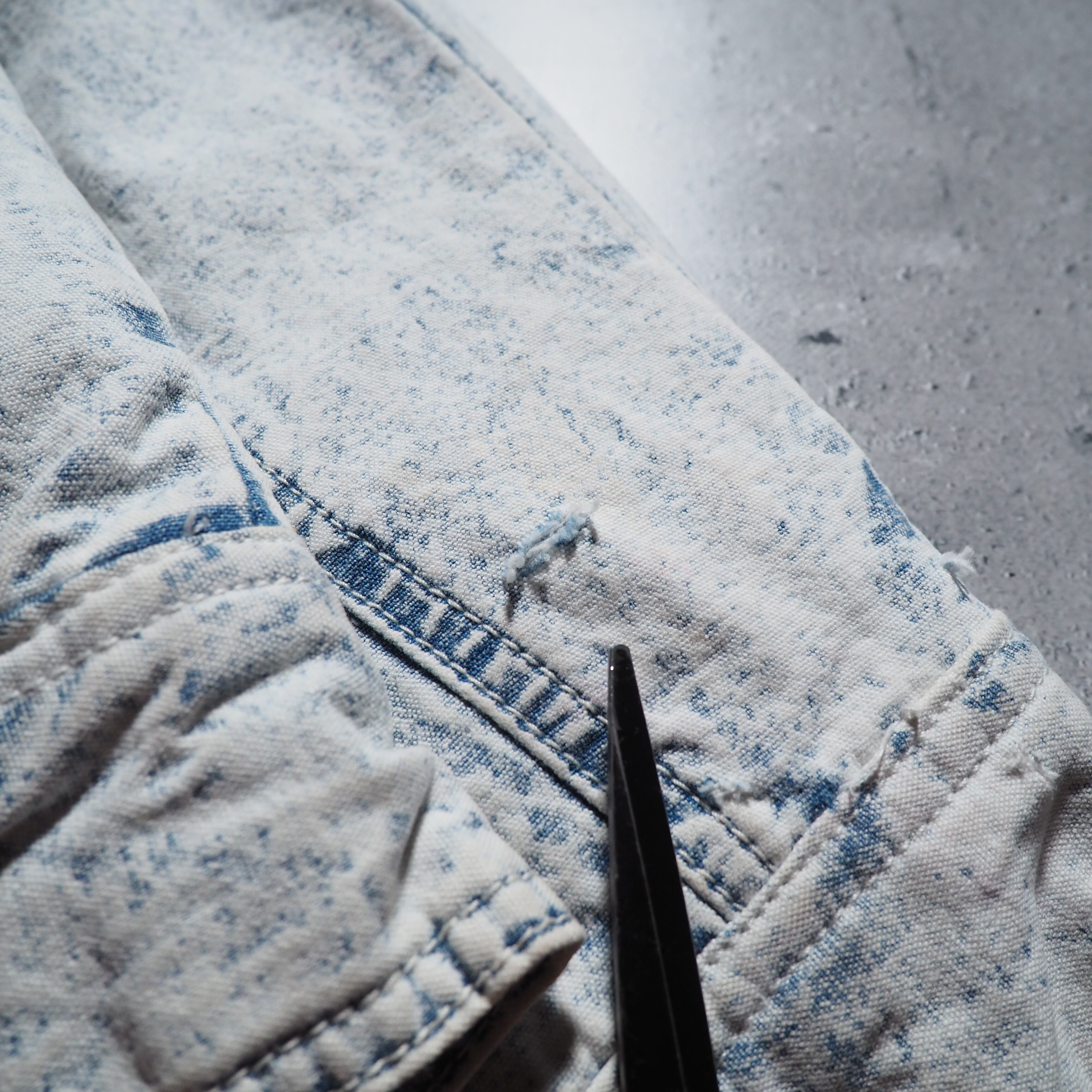 1990s High neck Deformation silhouette vintage loose Denim half coat