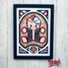 尾九 刺青画 胸割りちゃん 狐面 虎 黄福達磨 A4サイズ フレーム付き