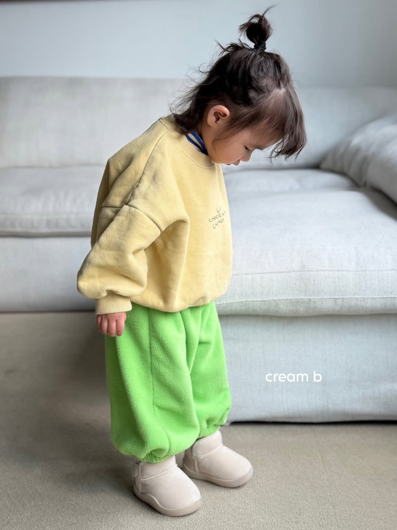 韓国子供服 / 26winter / cream bbang / 裏起毛ショコラトレーナー / キッズ / 冬服 *XXS~XL*