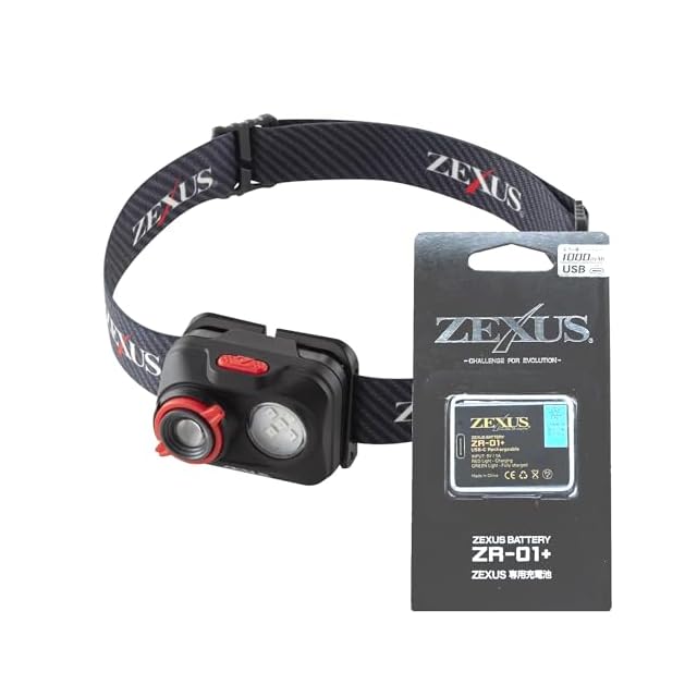 夜一 冨士灯器 ZEXUS(ゼクサス) LEDライト ZX-195 専用充電池 ZR-01+セット