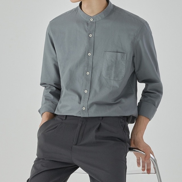 ノーカラーシャツ H2739