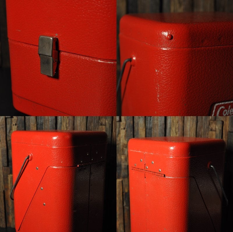 コールマン ガルウィング メタルケース レッド ビンテージ 200A適合
