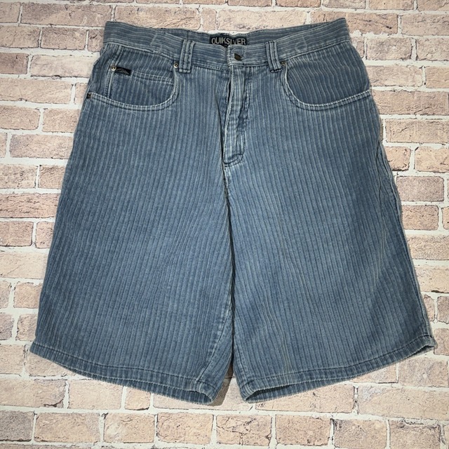1990s QUICK SILVER SALT WATER DENIM SHORTS WIDE CORDS