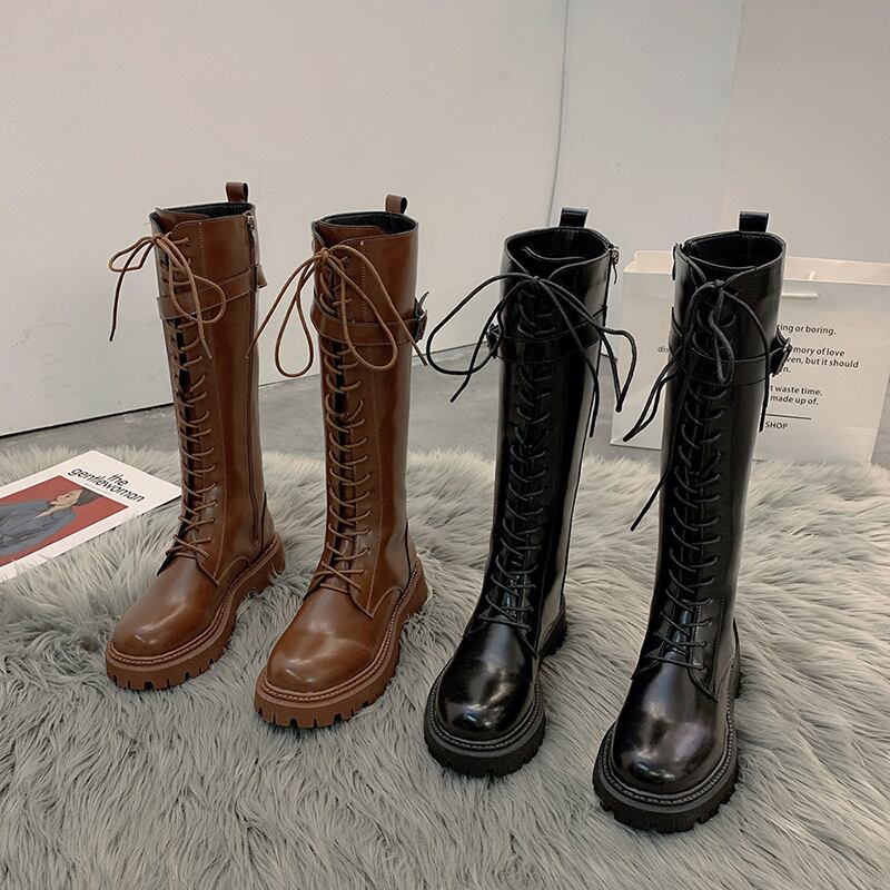 ブーツウィンターブラックスキニー レース 靴 シューズ 冬物 フェイクシューズ30906922472