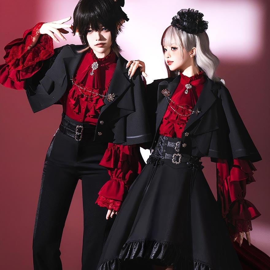 予約商品 パンクロリィタ ケープ ショートジャケット 王子装 男装コーデ コンカフェ衣装