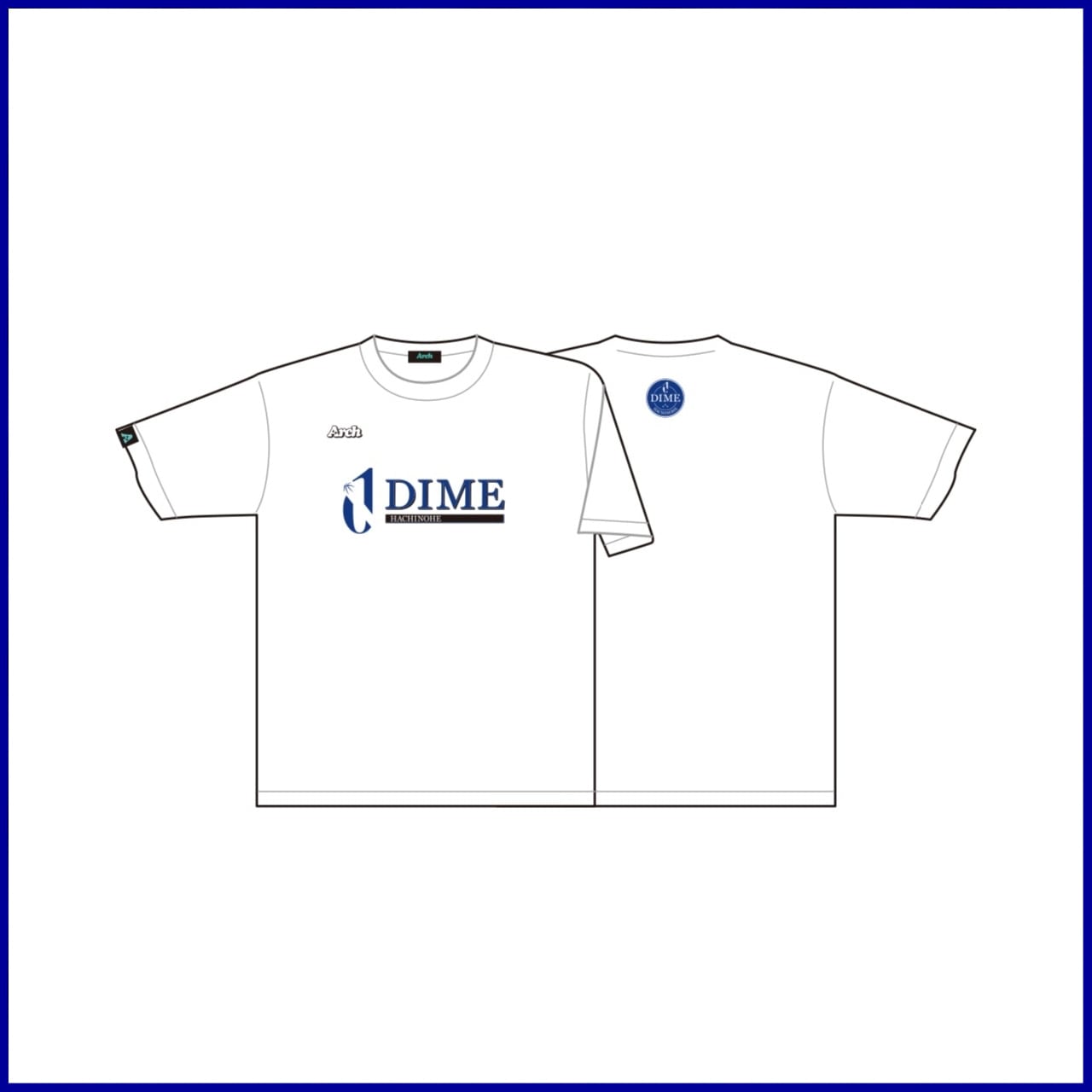 Dime 関税込 トポTシャツ HACHINOHE DIME「セカンダリーロゴ」 Tシャツ WHITE | DIME