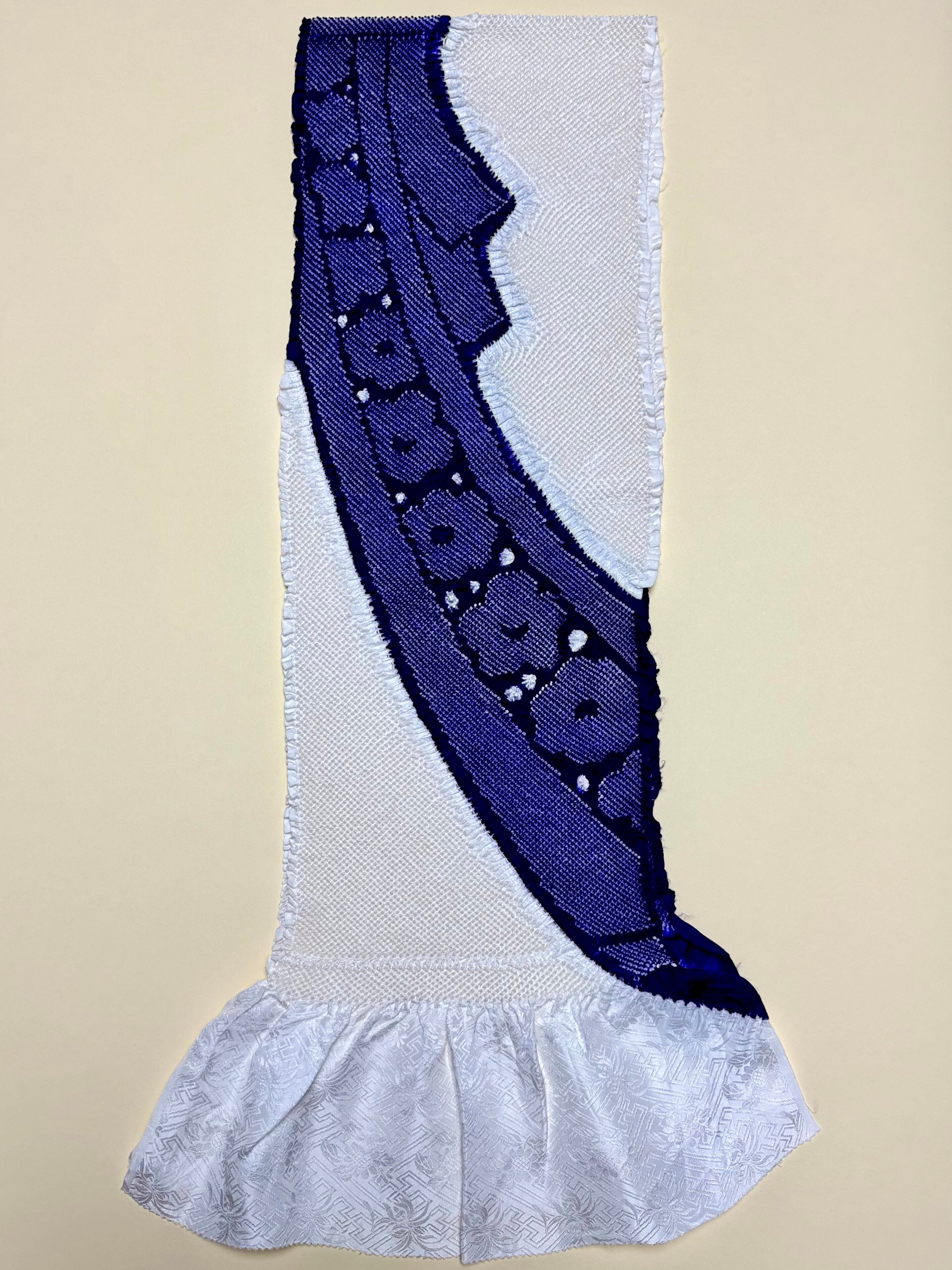 総絞り帯あげ 白地 大のし染分け 振袖用 | 絞彩苑ストア