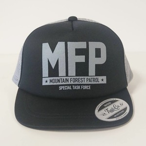 【在庫限りで販売終了】Short Visor Trucker Mesh Cap / MFP / Black / Gray / Gray