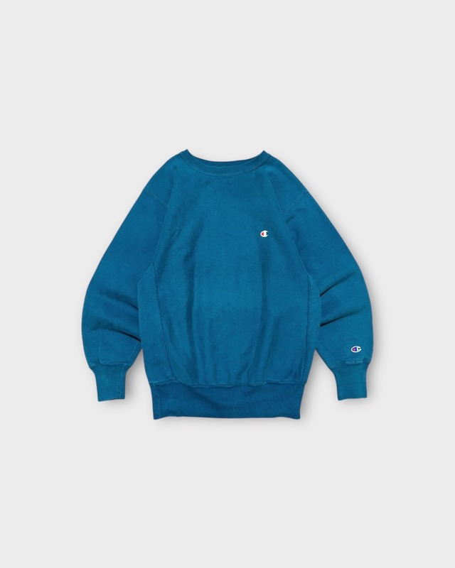 【VINTAGE】1990’s “Champion” Reverse Weave Sweatshirt Dusty Blue MADE IN USA