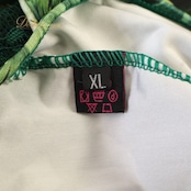 社交ダンス 衣装 Mei Yu レオタード レッスンウェア トップス グリーン系 花柄 植物柄 レース フリル袖 華やか 鮮やか かわいい おしゃれ 上品 大人っぽい ブラック系 ホワイト系 イエロー系 緑 黄 白 黒 ダンス ダンス衣装 練習 レッスン 練習着 レッスンウェア