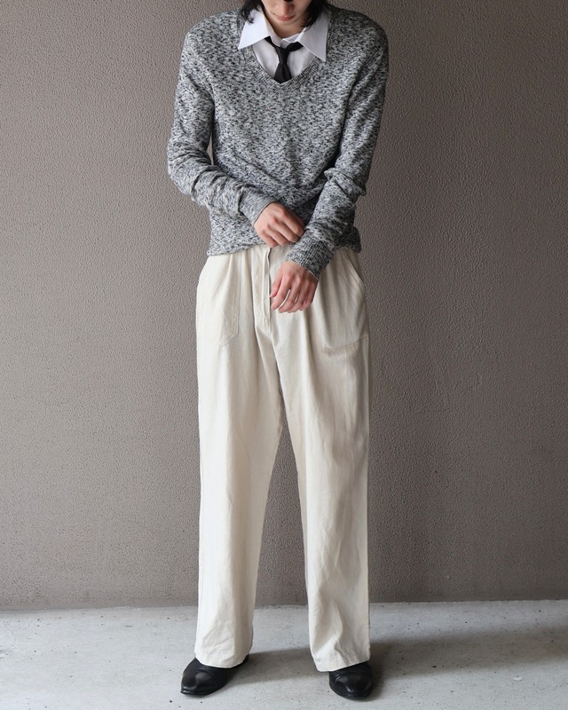 【DRIES VAN NOTEN】Vneck marbling TOP