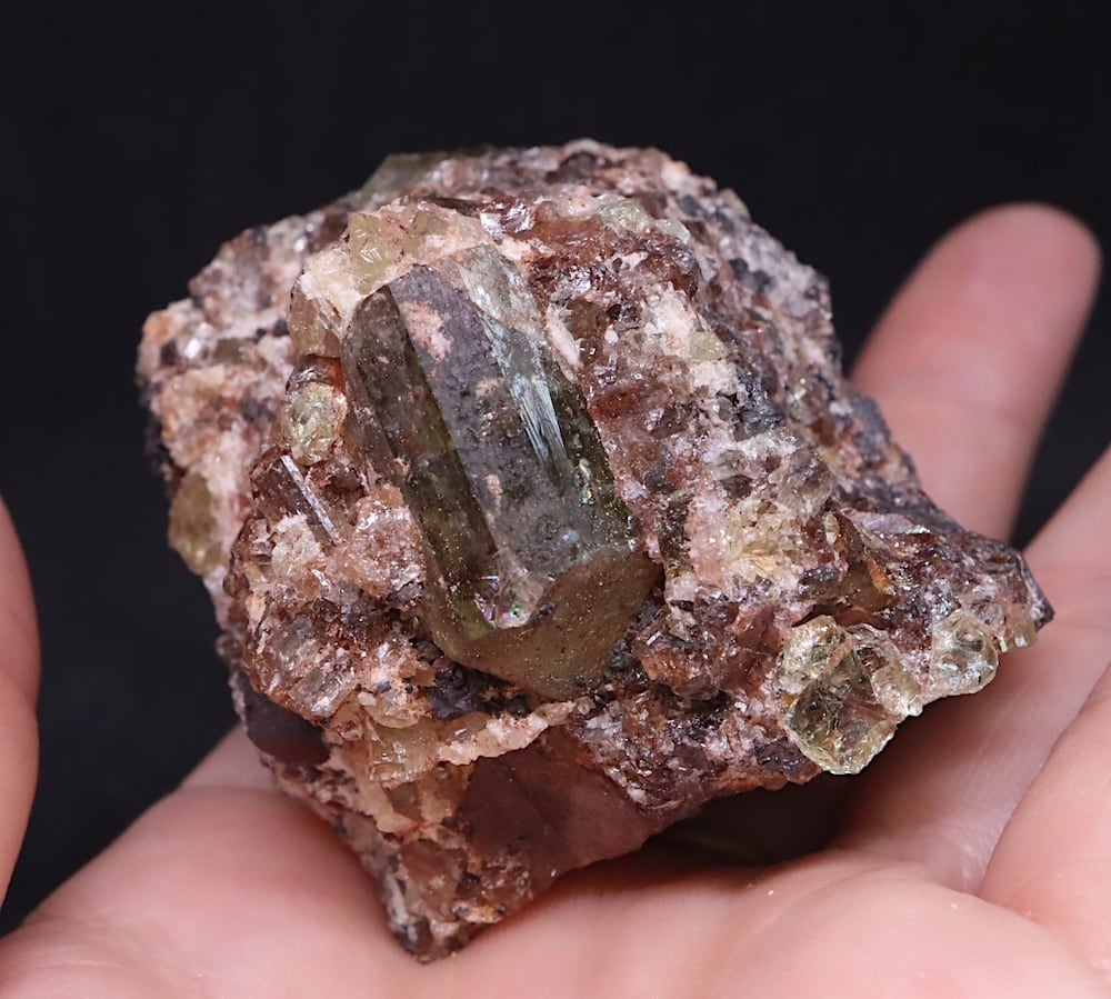 鉱物標本 ピンクアパタイト 燐灰石 パキスタン産 母岩付き 原石 大型
