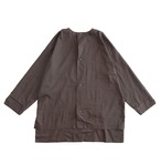 NAPRON APRON SHIRTS-BROWN-/ナプロン/トップス/オーバーサイズ