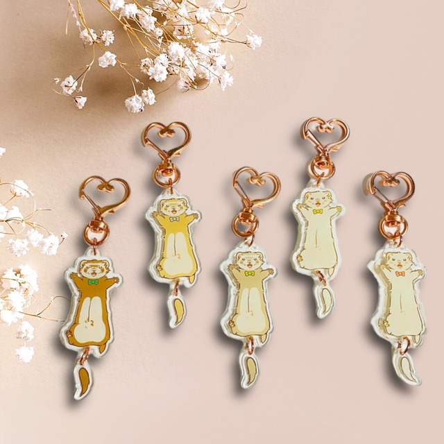 尻尾ゆら〜り ハッピー キーホルダー