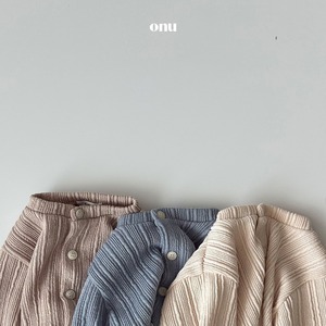【ONU】 チュロスカーディガン／ アイボリー（80~100cm）
