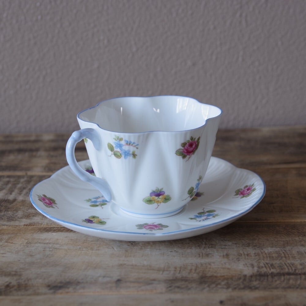 シェリー　ティーセット　パンジーの絵柄5点セット シェリーティーセットパンジーの絵柄5点セット