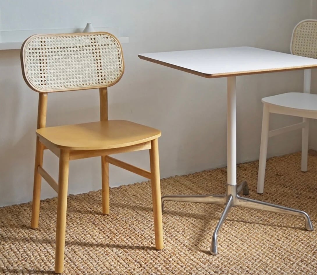 rattan wood chair 3colors / ラタン ウッド チェア ダイニング 木製