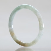 【内径 約54.5mm 】細めのバングルで付けやすい！ バングル A貨翡翠 jd_bg1229