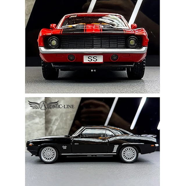 Chevrolet カマロ SS 1/32 ミニカー 全3色 ライト点灯 エンジンサウンド 合金モデル 模型 ジオラマ