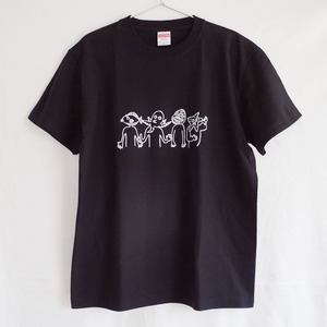 『仲良し四人組』黒 original t-shirts