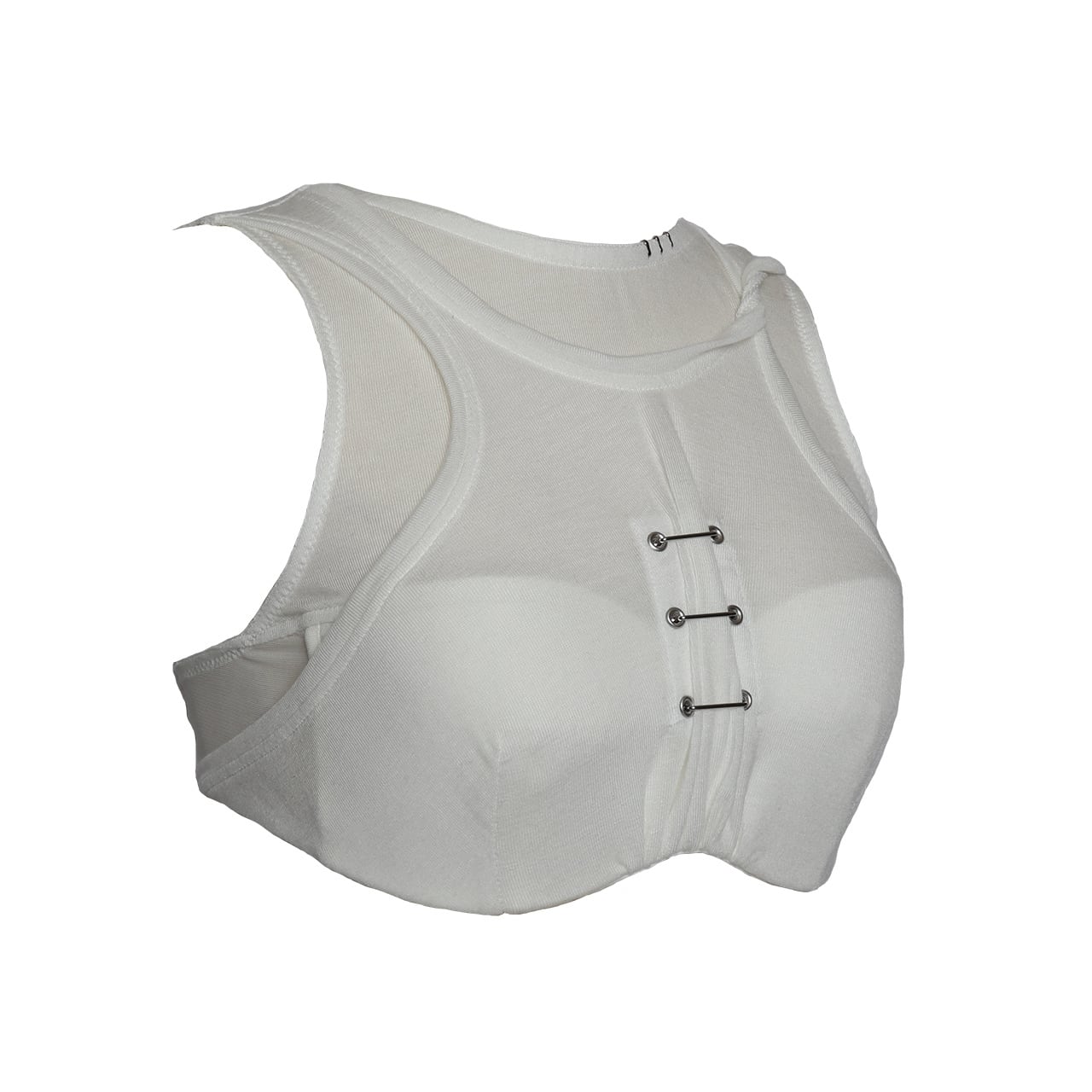 「Contract Dispute」 Layered tank bralette -White-