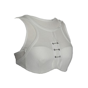 「Contract Dispute」 Layered tank bralette -White-