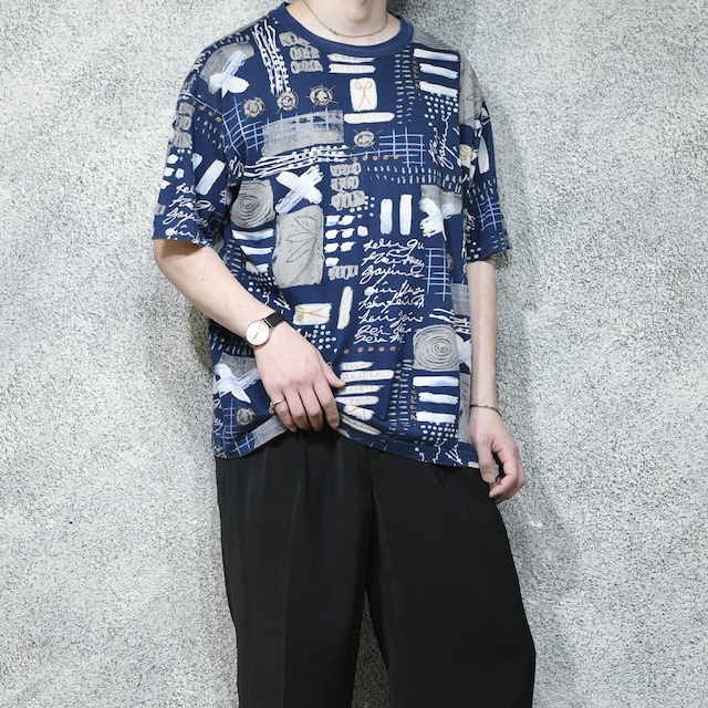 90's CUT&SAW pattern tee
