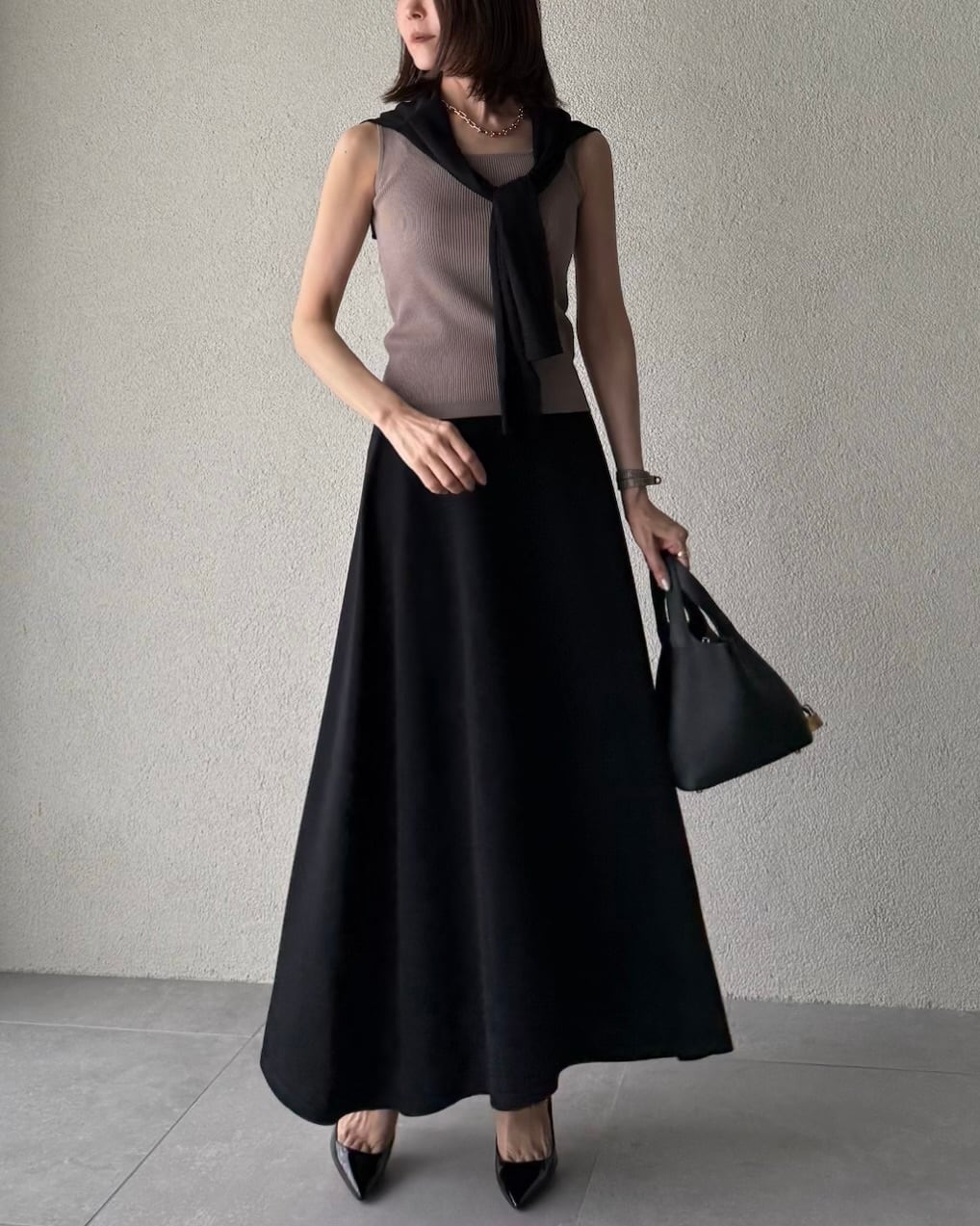 SYSORUS × akko3839 ストレッチニットロングスカート 821232 | SYSORUS