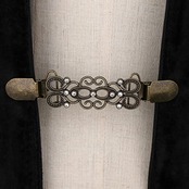 D DOLITY 【2個セット】 合金製 アヒル口型 ストールクリップ 耐久性 レトロ 結婚式パーティーギフト 大判マフラー(シルバー&ブロンズ)