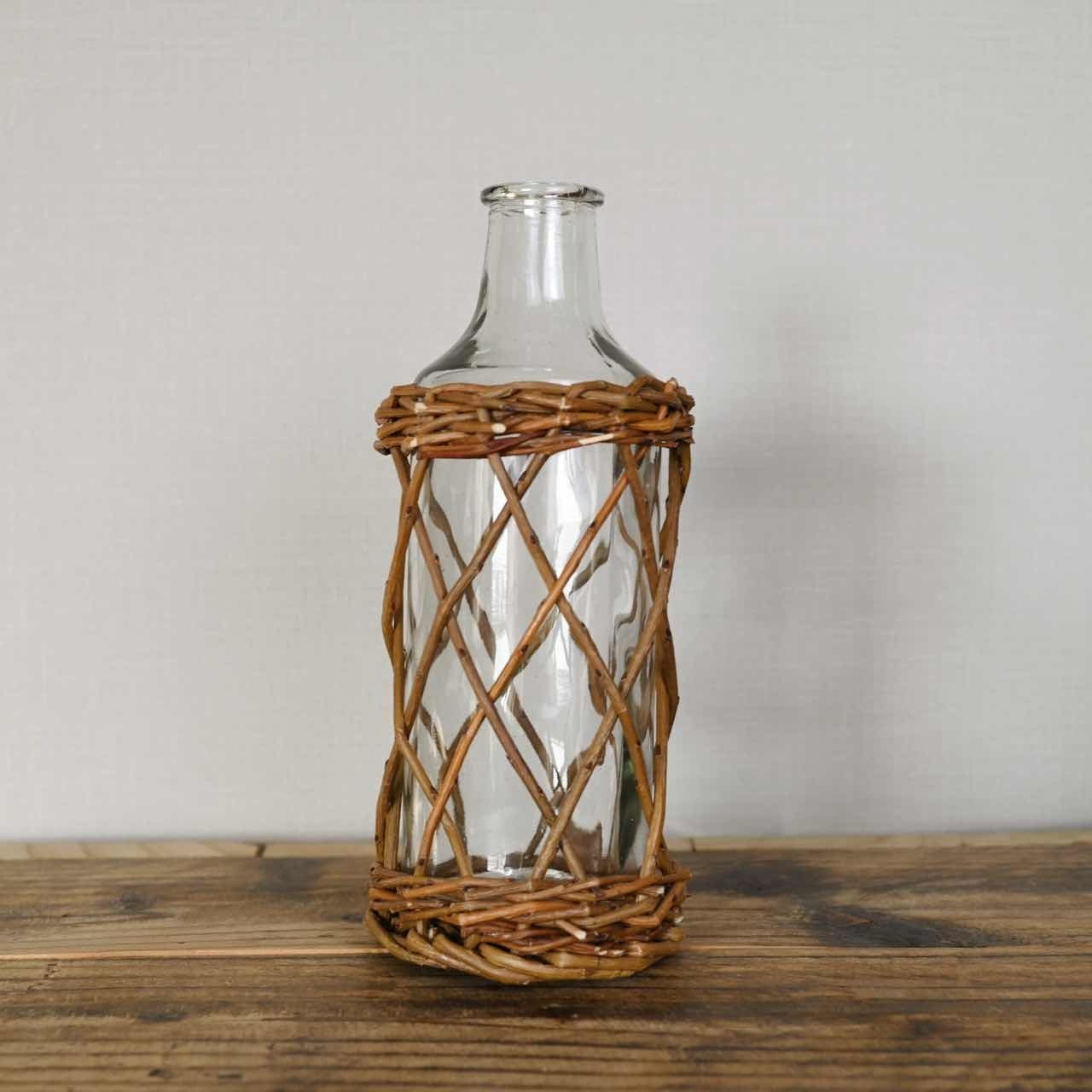 メルヴェイユ カゴ編みフラワーベース L|花瓶 ラタン 観葉植物 インテリア 雑貨屋