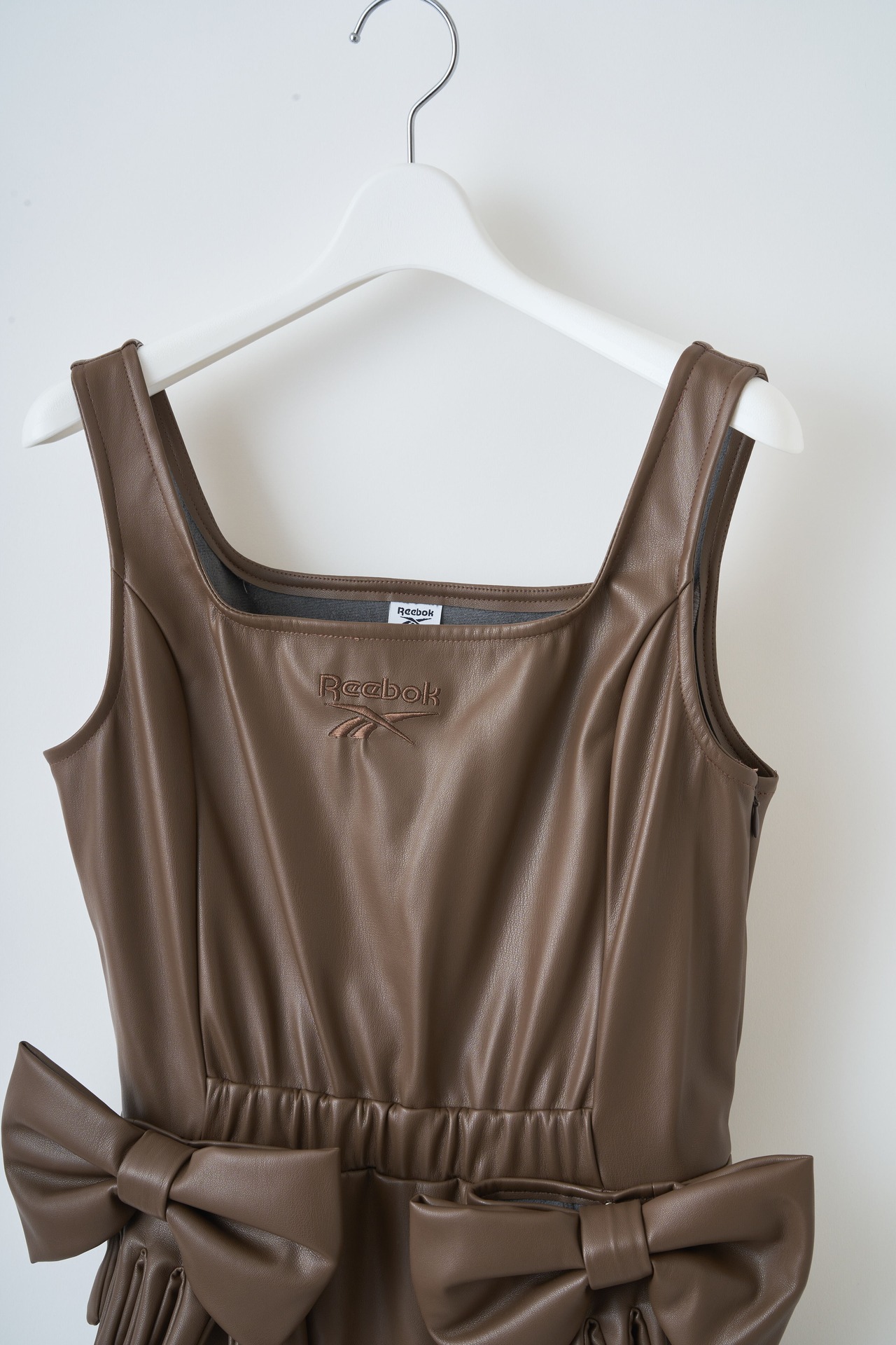 Reebok faux leather dress with gloves