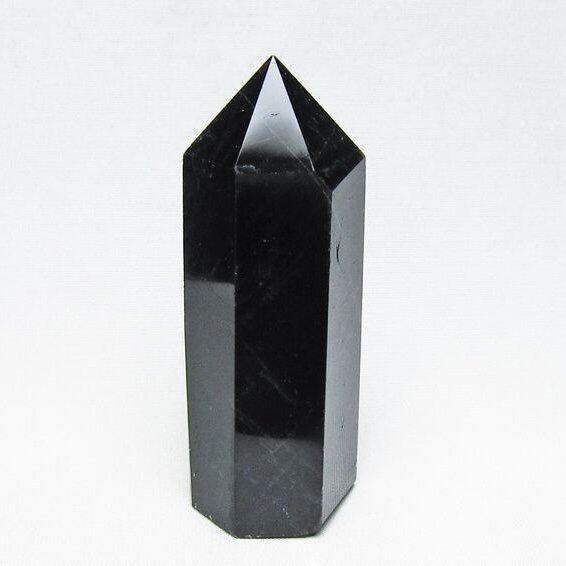 黒水晶 ポイント モリオン 六角柱 置物 一点物 152-4392