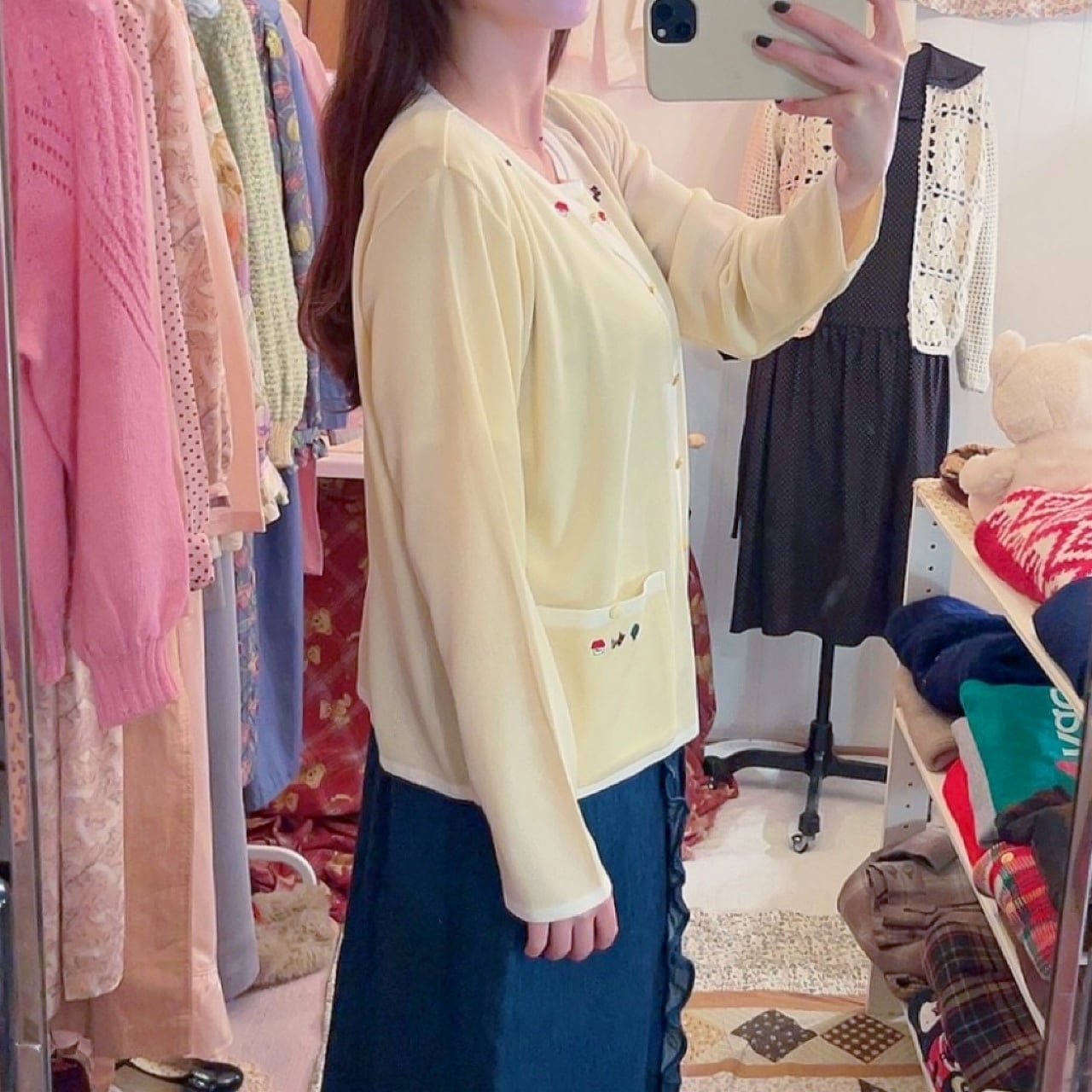 mini dog & house & treb ensemble knit