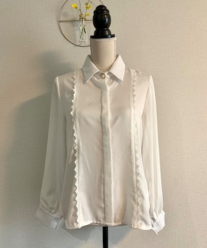 【送料無料】80's-90's white blouse