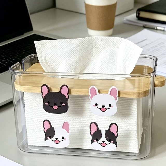 transparent tissue case　-many french-　　r-item-0358