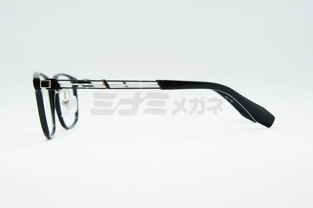 美品 charmant LINEArt 度付き眼鏡 ウェリントン XL1497 Line Art メガネ CHARMANT XL1497 BK tenor ウェリントン シャルマン