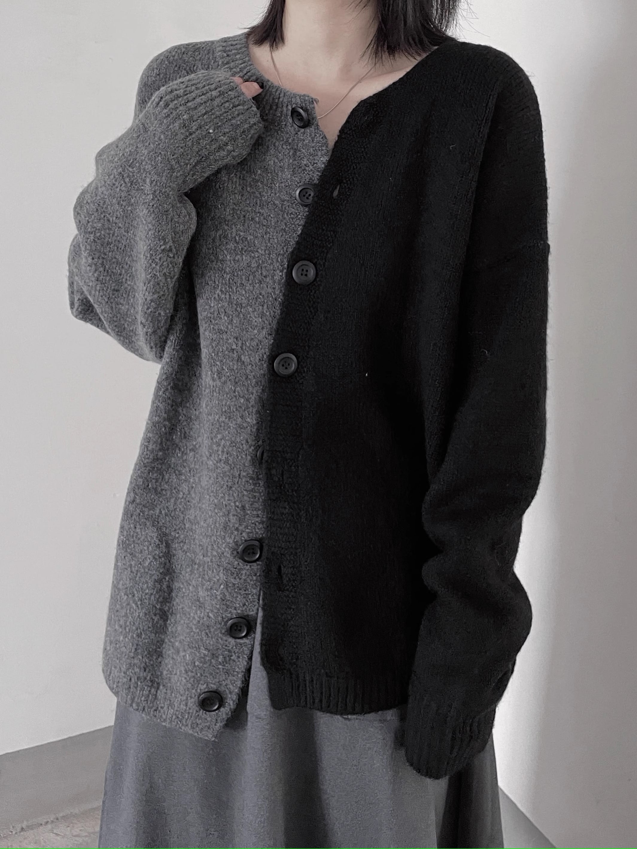 ASYMMETRIC KNIT CARDIGAN