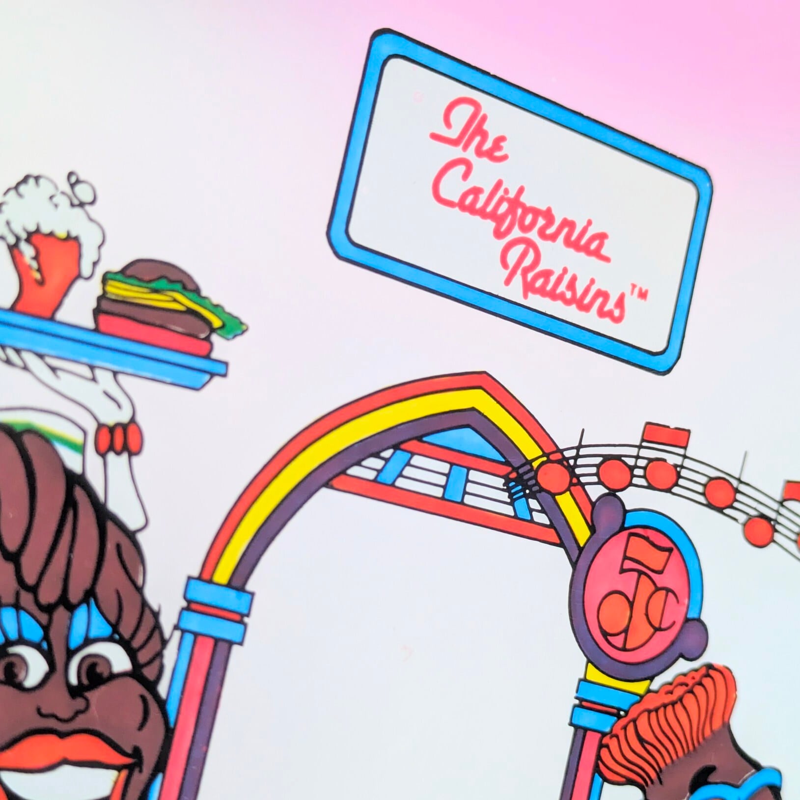 ☆ VINTAGE JUNK 1980年後半〜1990年前半 ☆【 California Raisins（カリフォルニアレーズン）】 プラスチックコンテナ 〚アメリカン雑貨 アメトイ〛