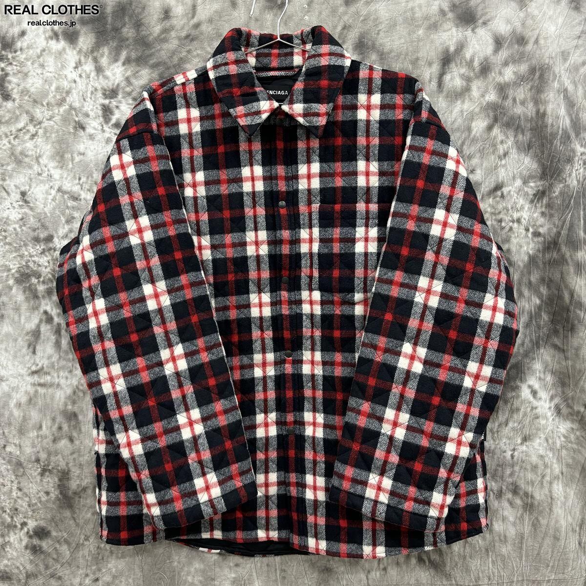 【未使用に近い】バレンシアガ　オーバーサイズシャツ　L〜XL balenciaga柄シャツ オーバーサイズvetementsburberry